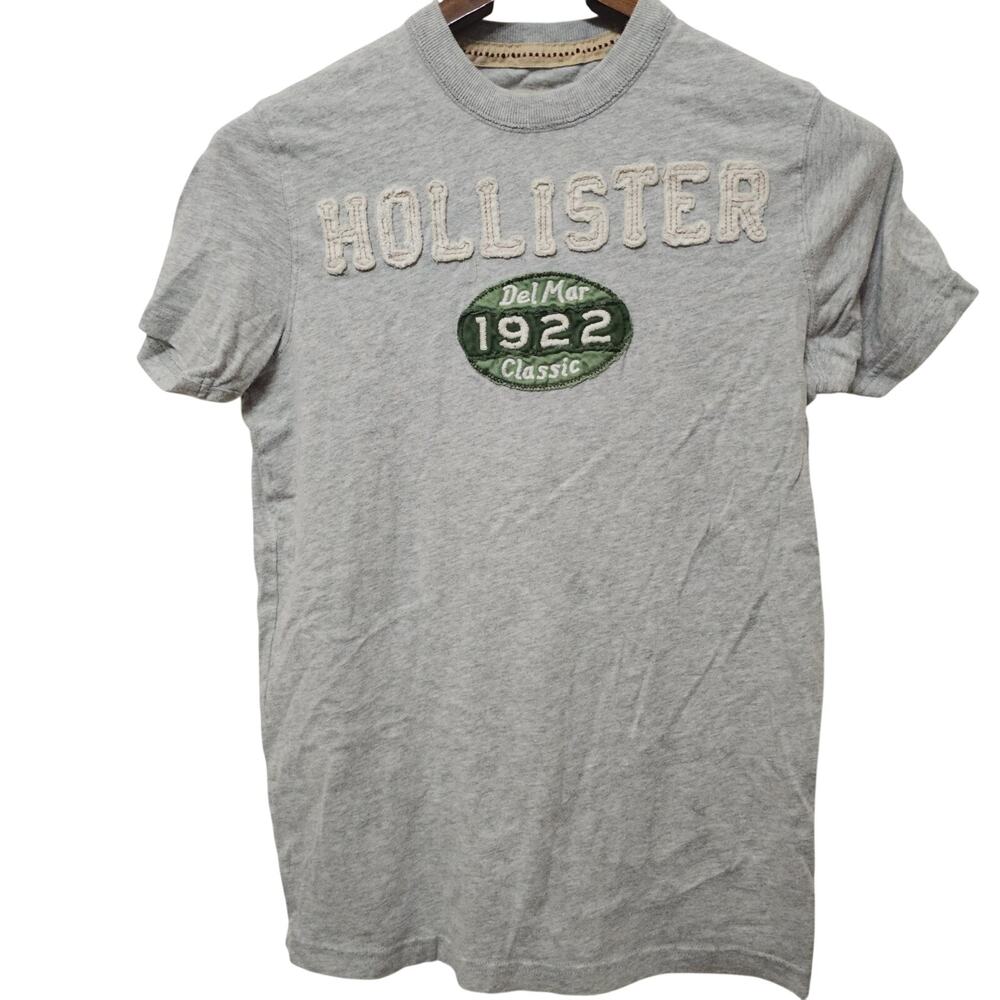 Mens Hollister T Shirt S Vtg Y2K Coastal Mallcore Surf Embroidered Distressed